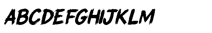 IT Brushflare Italic Font UPPERCASE