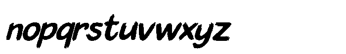 IT Brushflare Italic Font LOWERCASE