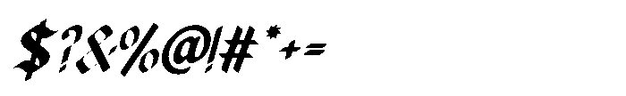 IT Gravenorth Italic Font OTHER CHARS