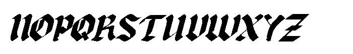 IT Gravenorth Italic Font UPPERCASE