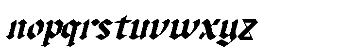 IT Gravenorth Italic Font LOWERCASE