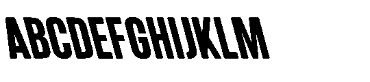IT Kroxen Extra Bold Left Font UPPERCASE