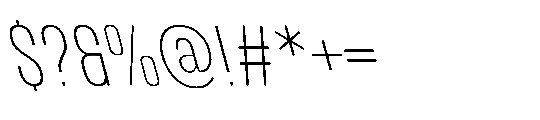 IT Kroxen Extra Light Left Font OTHER CHARS