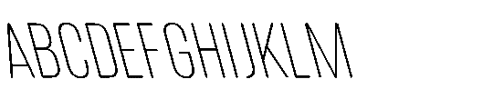 IT Kroxen Extra Light Left Font UPPERCASE
