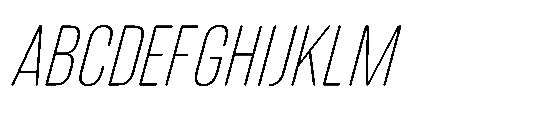 IT Kroxen Extra Light Right Font UPPERCASE