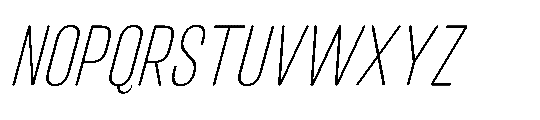 IT Kroxen Extra Light Right Font UPPERCASE