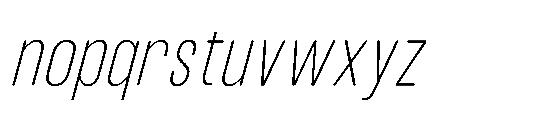 IT Kroxen Extra Light Right Font LOWERCASE