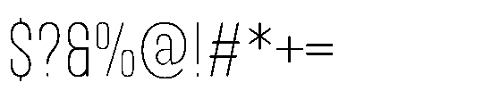 IT Kroxen Extra Light Font OTHER CHARS