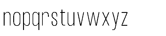 IT Kroxen Extra Light Font LOWERCASE