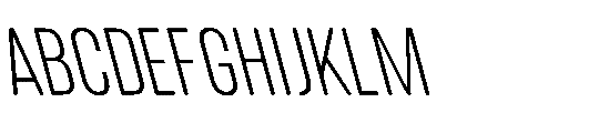 IT Kroxen Light Left Font UPPERCASE