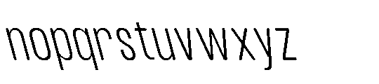 IT Kroxen Light Left Font LOWERCASE