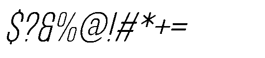 IT Kroxen Light Right Font OTHER CHARS
