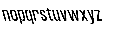 IT Kroxen Medium Left Font LOWERCASE