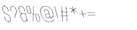 IT Kroxen Thin Left Font OTHER CHARS