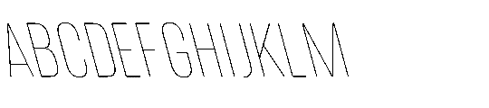 IT Kroxen Thin Left Font UPPERCASE