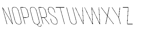IT Kroxen Thin Left Font UPPERCASE