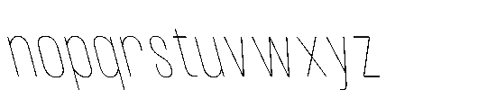 IT Kroxen Thin Left Font LOWERCASE