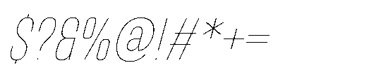 IT Kroxen Thin Right Font OTHER CHARS