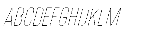IT Kroxen Thin Right Font UPPERCASE