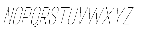 IT Kroxen Thin Right Font UPPERCASE