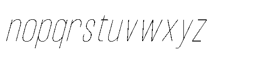 IT Kroxen Thin Right Font LOWERCASE