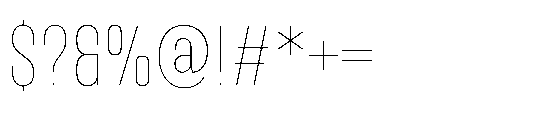 IT Kroxen Thin Font OTHER CHARS