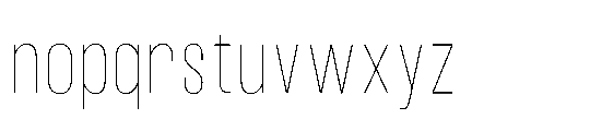 IT Kroxen Thin Font LOWERCASE