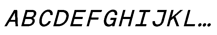 IT Monelix Italic Font UPPERCASE