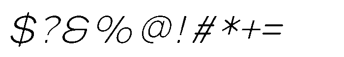 IT Monetic Extra Light Italic Font OTHER CHARS