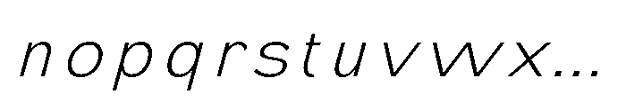 IT Monetic Extra Light Italic Font LOWERCASE