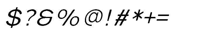 IT Monetic Light Italic Font OTHER CHARS