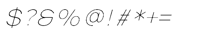 IT Monetic Thin Italic Font OTHER CHARS