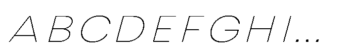 IT Monetic Thin Italic Font UPPERCASE