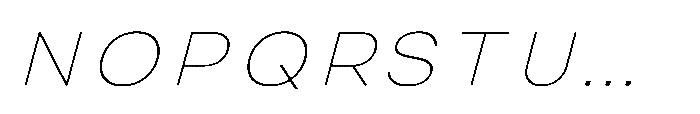 IT Monetic Thin Italic Font UPPERCASE