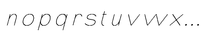 IT Monetic Thin Italic Font LOWERCASE