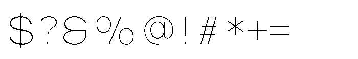 IT Monetic Thin Font OTHER CHARS