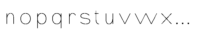 IT Monetic Thin Font LOWERCASE