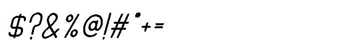 IT Monostrata Italic Font OTHER CHARS