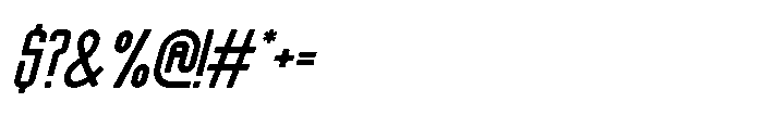 IT Nex Condense Italic Font OTHER CHARS