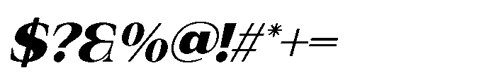 IT Valero Bold Italic Font OTHER CHARS