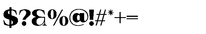 IT Valero Bold Font OTHER CHARS