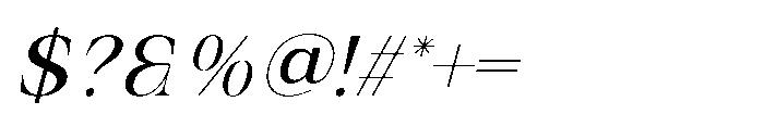 IT Valero Light Italic Font OTHER CHARS