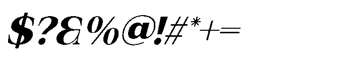 IT Valero Semi Bold Italic Font OTHER CHARS