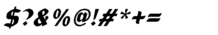 IT Zorak Italic Font OTHER CHARS