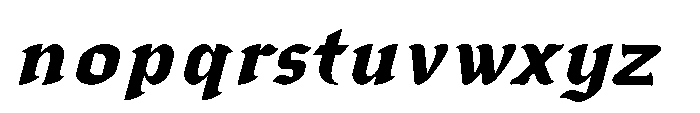 IT Zorak Italic Font LOWERCASE