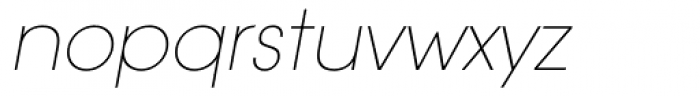 ITC Avant Garde ExtraLight Oblique Font LOWERCASE