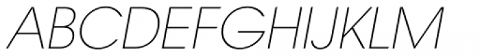 ITC Avant Garde Gothic Paneuropean Extra Light Oblique Font UPPERCASE