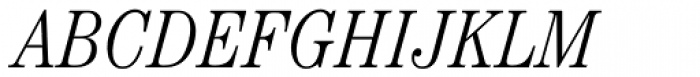 ITC Century Cond Light Italic Font UPPERCASE
