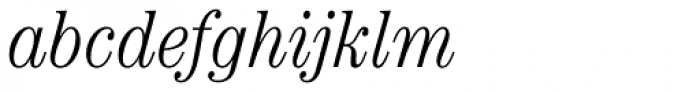 ITC Century Std Cond Light Italic Font LOWERCASE