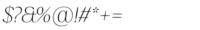 ITC Ellipse Script Light Italic Font OTHER CHARS